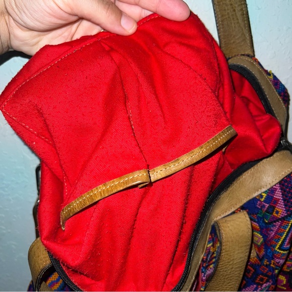 Mermaids and Dragons Hummingbirds Large Convertible Huipil Daybag Backpack - Picture 7 of 16